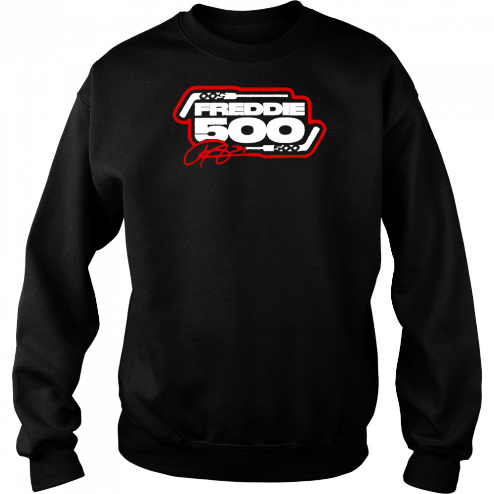 Seth Jarvis Wearing The Freddie 500 signature shirt Hoodie