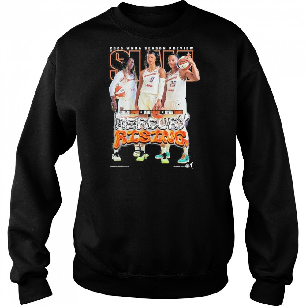 SLAM 256 Phoenix Mercury 2025 WNBA Season Preview Kahleah Copper, Satou Sabally, Alyssa Thomas t-shirt Hoodie