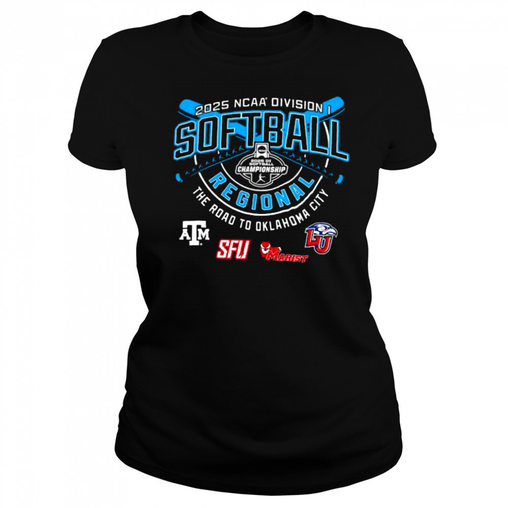 Texas A&M SFU Marist Red Foxes Liberty Flames NCAA Division I Softball Regional 2025 shirt Women's T-shirt