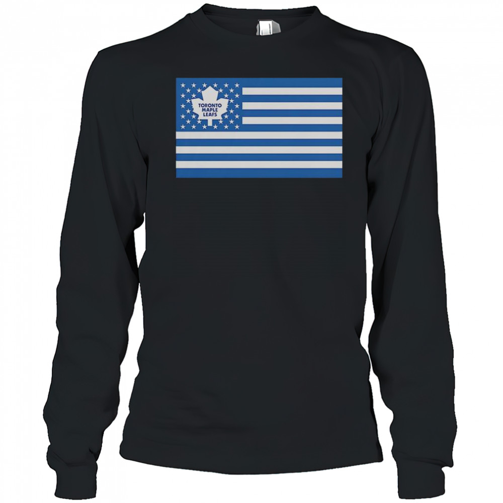 Toronto Maple Leafs American Flag T-Shirt Long Sleeved