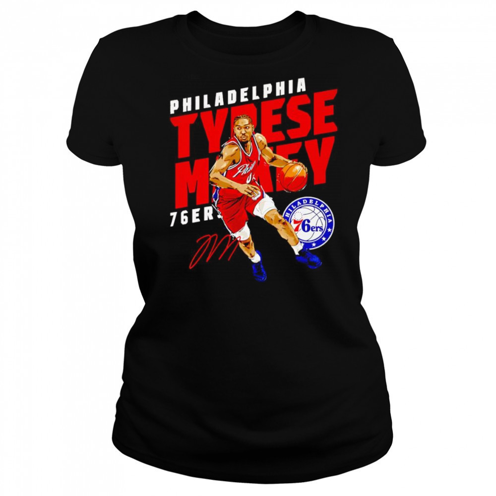 Tyrese Maxey Philadelphia 76ers Slant shirt Women's T-shirt