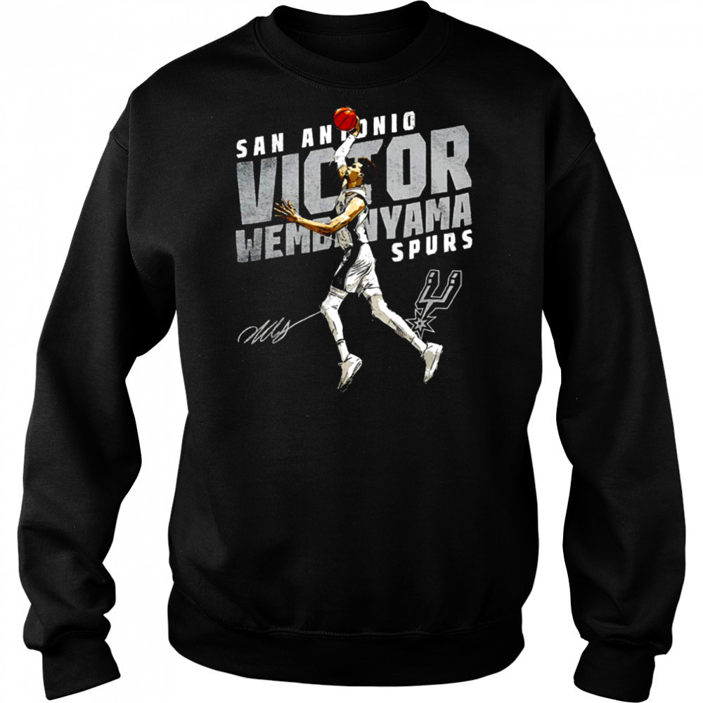 Victor Wembanyama San Antonio Spurs basketball player slant signature shirt Hoodie