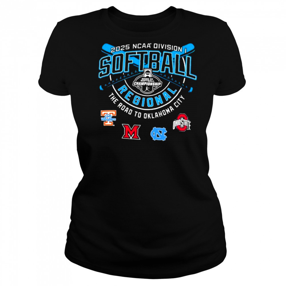 Volunteers Miami Redhawks North Carolina Ohio State NCAA Division I Softball Regional 2025 shirt Women's T-shirt