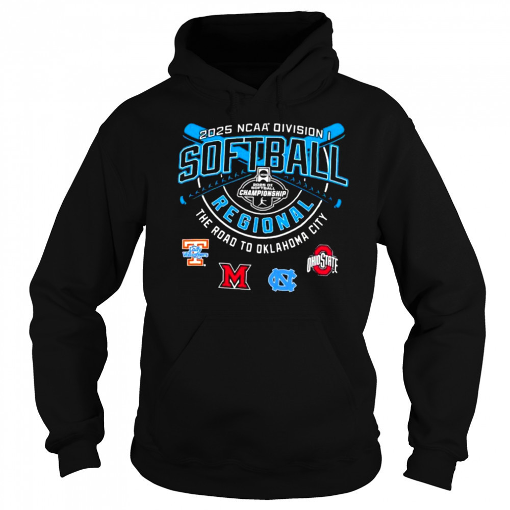 Volunteers Miami Redhawks North Carolina Ohio State NCAA Division I Softball Regional 2025 shirt Sweatshirt