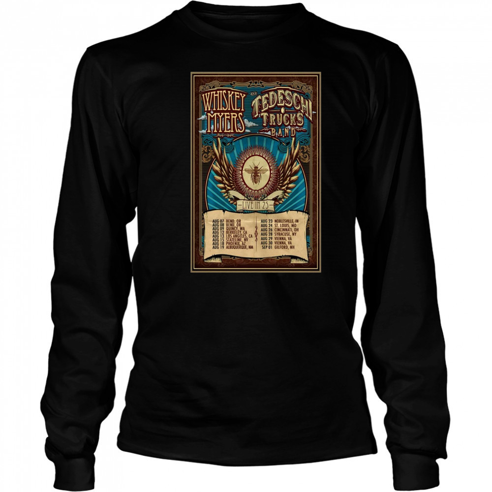 Whiskey Myers and Tedeschi Trucks Band Live In August – September 2025 t-shirt Long Sleeved
