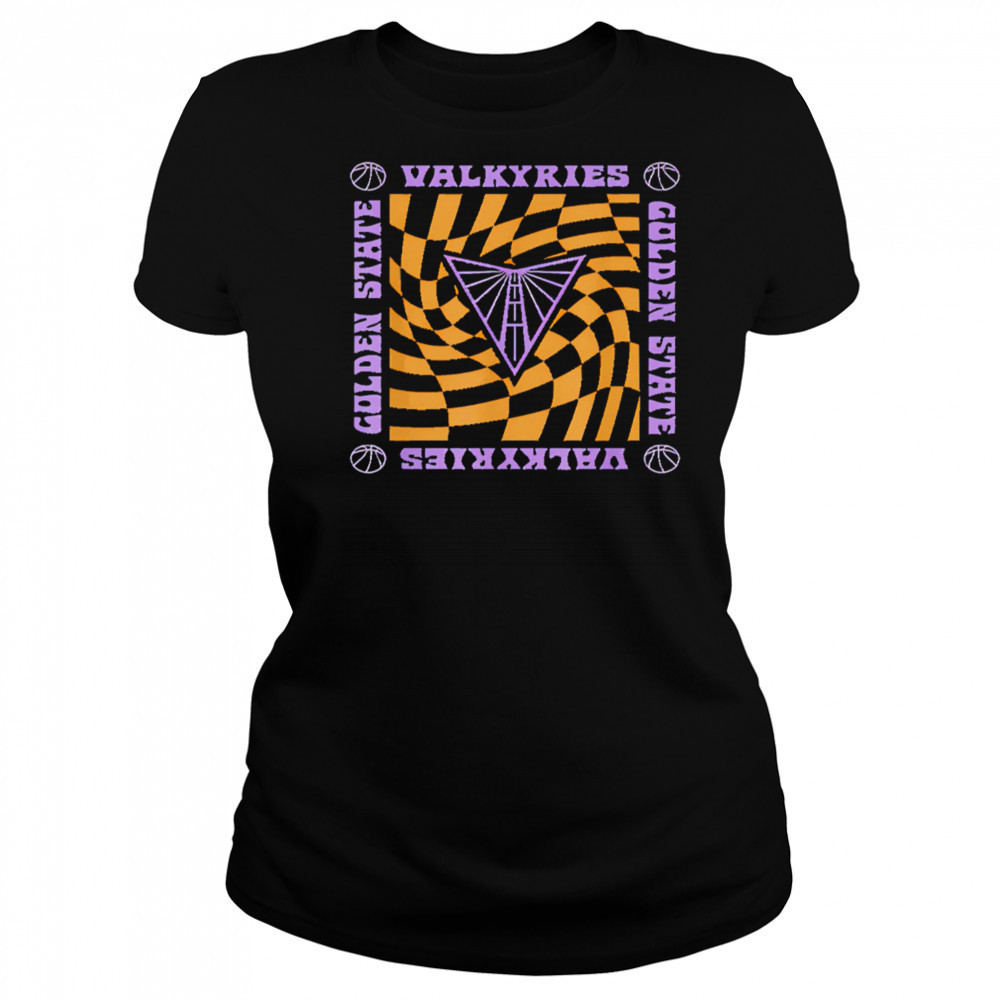 WNBA Golden State Valkyries Retro Wavy Checkerboard shirt Women's T-shirt
