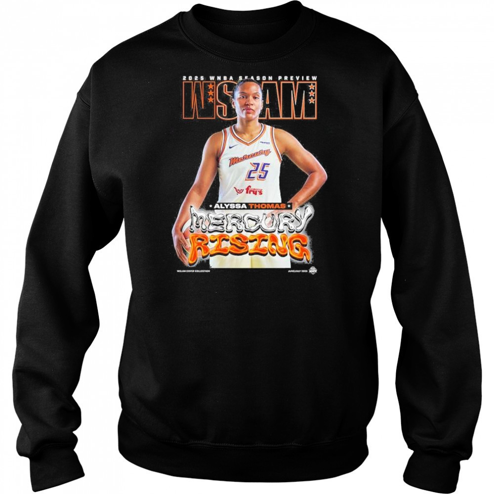 WSLAM Alyssa Thomas Phoenix Mercury SLAM 256 Mercury Rising 2025 WNBA Season Preview t-shirt Hoodie