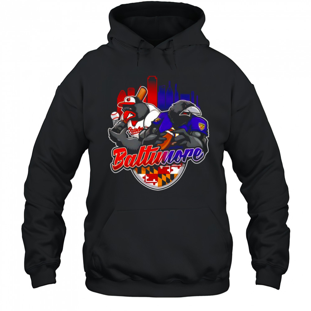 Baltimore baseball and football mascot shirt Hoodie