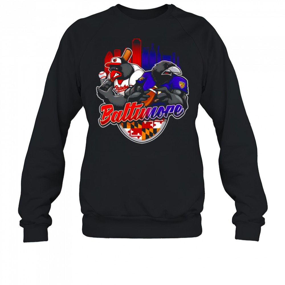 Baltimore baseball and football mascot shirt Sweatshirt