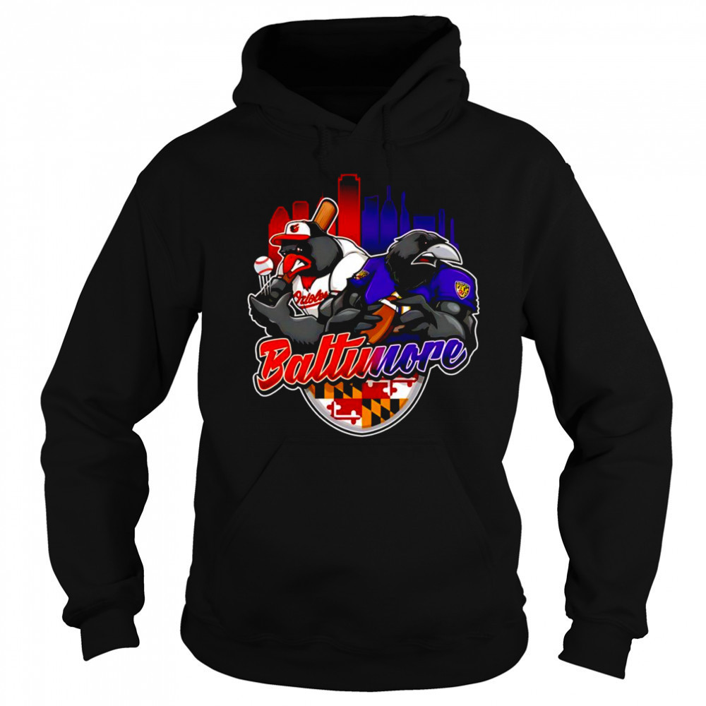 Baltimore baseball and football mascot shirt Sweatshirt