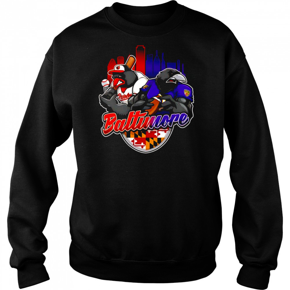 Baltimore baseball and football mascot shirt Hoodie