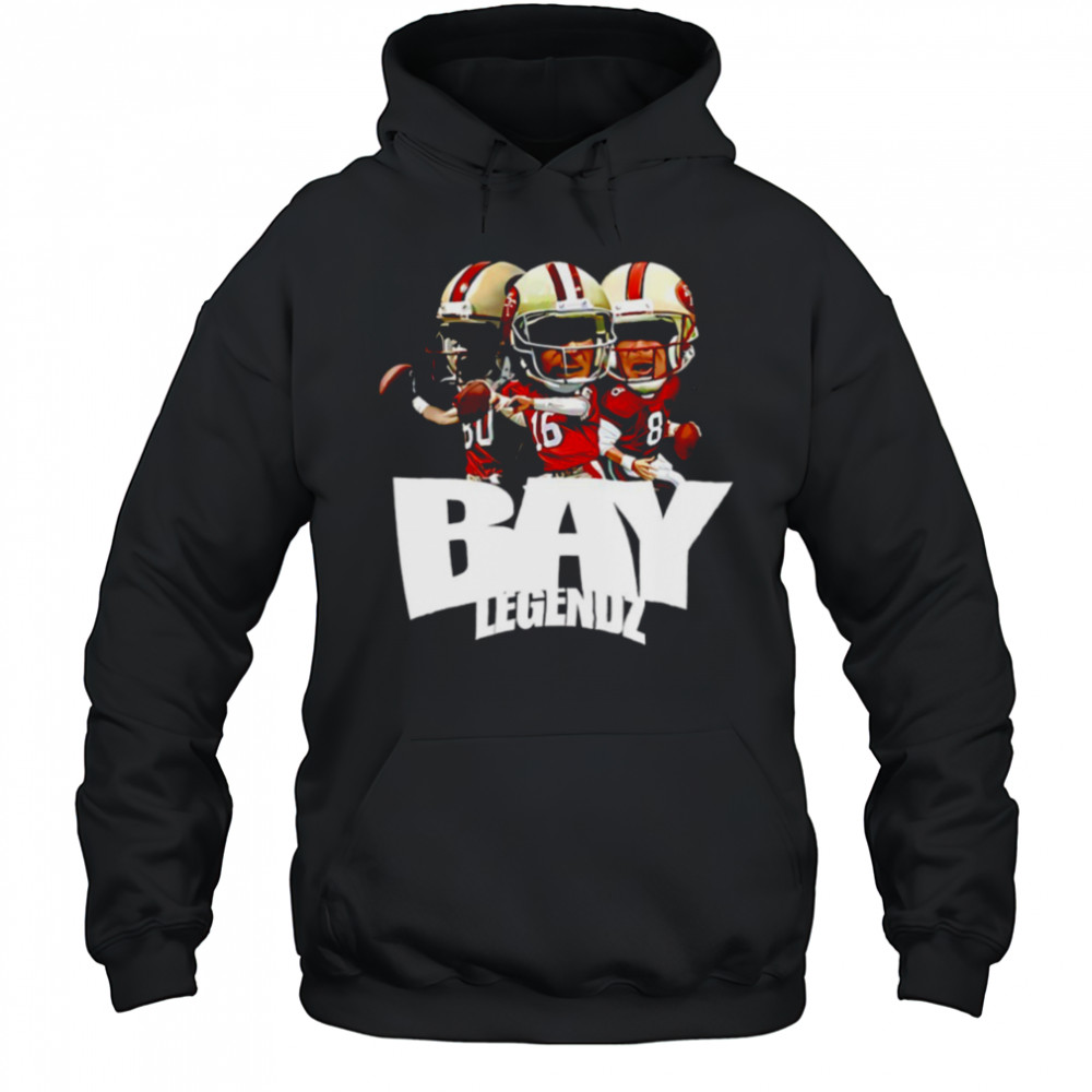 Bay Legendz Jerry Rice Joe Montana Steve Young San Francisco 49ers shirt Hoodie