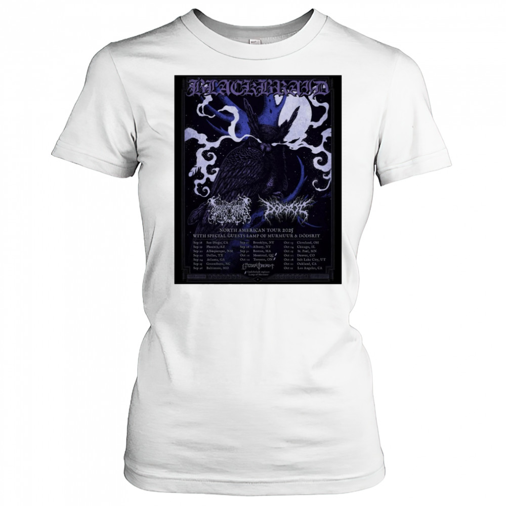 Blackbraid North American Tour Sept – Oct 2025 With Special Guests Lamp Of Murmuur & Dödsrit Poster t-shirt Women's T-shirt
