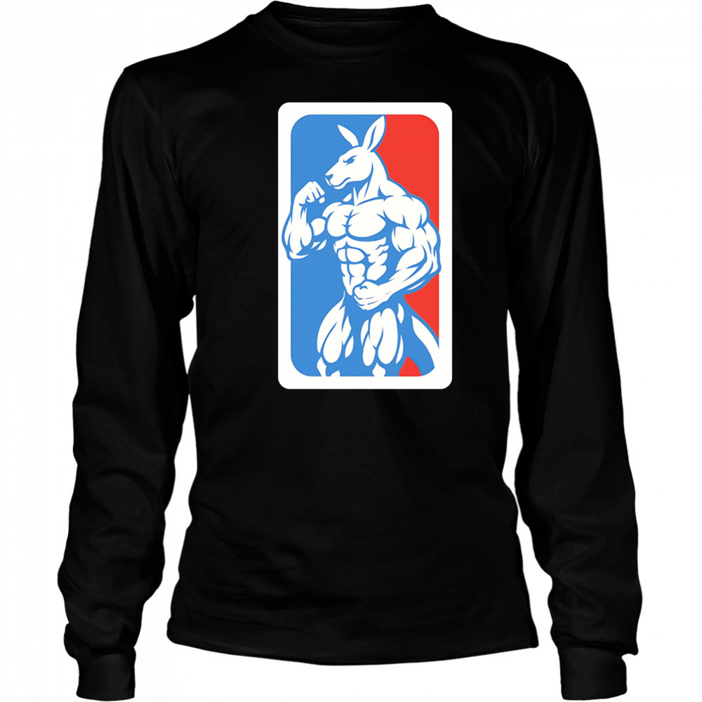 Bodybuilding Kangaroo logo NBA shirt Long Sleeved