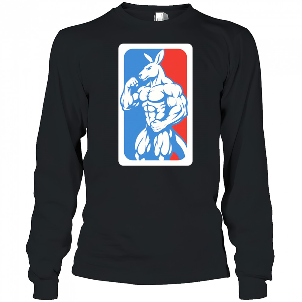 Bodybuilding Kangaroo logo NBA shirt Long Sleeved