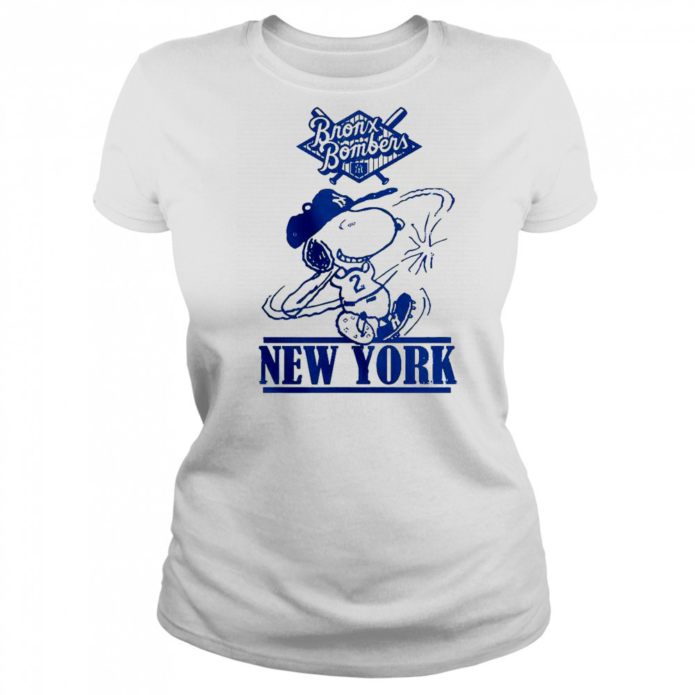 Bronx Bombers Snoopy New York Yankees Snoopy Baseball T-Shirt Women's T-shirt