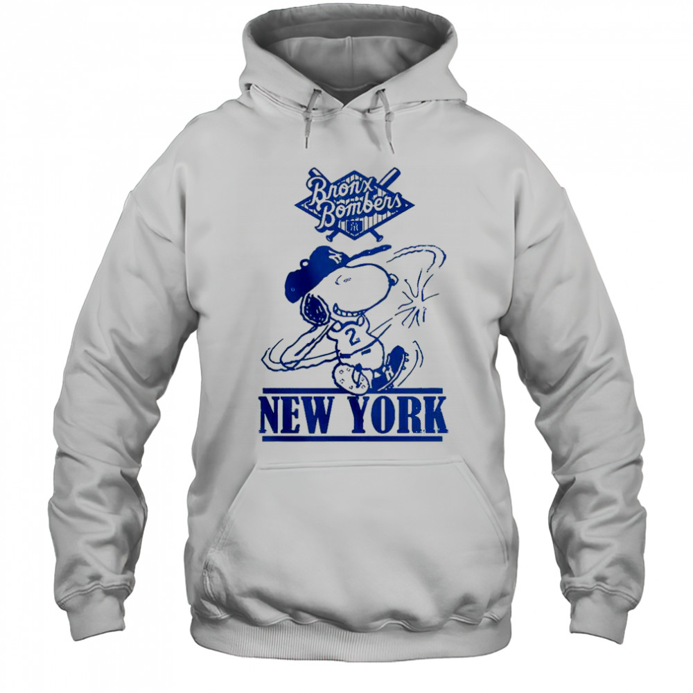 Bronx Bombers Snoopy New York Yankees Snoopy Baseball T-Shirt Hoodie
