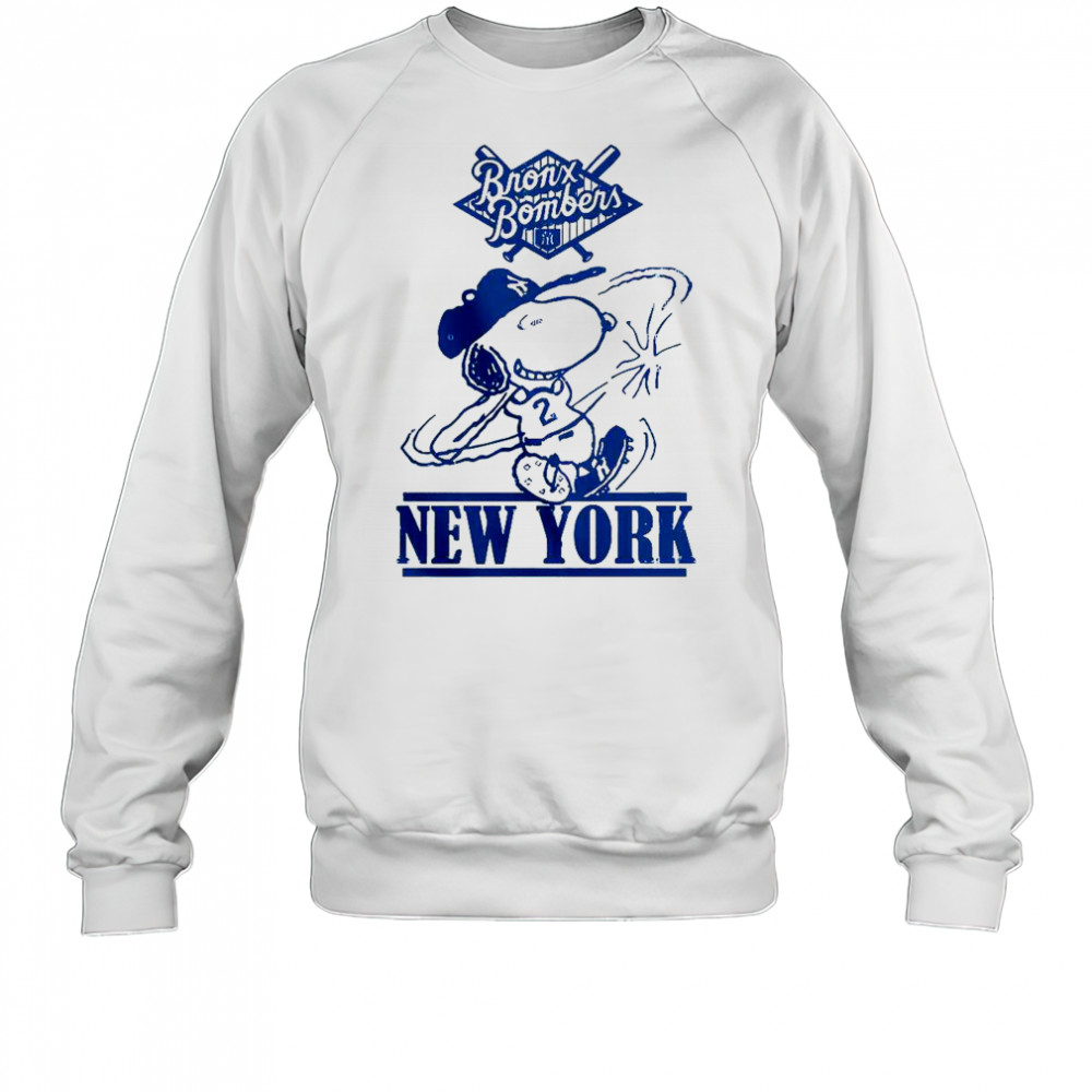 Bronx Bombers Snoopy New York Yankees Snoopy Baseball T-Shirt Sweatshirt