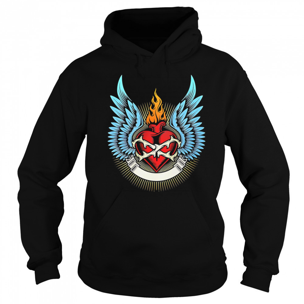 Burning Heart design shirt Sweatshirt