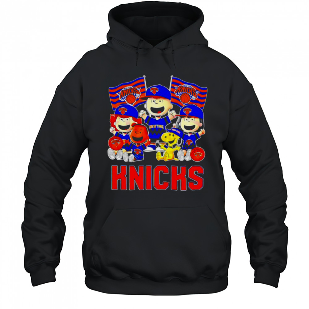 Charlie Brown and Friends Peanuts cheer New York Knicks Playoffs 2025 shirt Hoodie