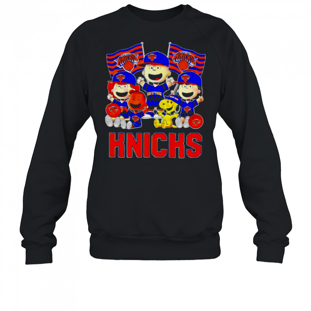 Charlie Brown and Friends Peanuts cheer New York Knicks Playoffs 2025 shirt Sweatshirt
