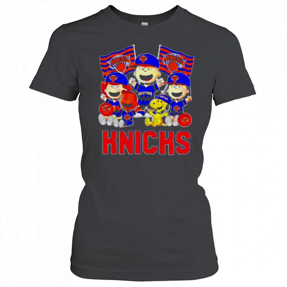 Charlie Brown and Friends Peanuts cheer New York Knicks Playoffs 2025 shirt Women's T-shirt