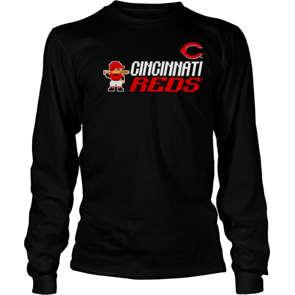 Cincinnati Reds Baseball Influx 8 bit shirt Long Sleeved