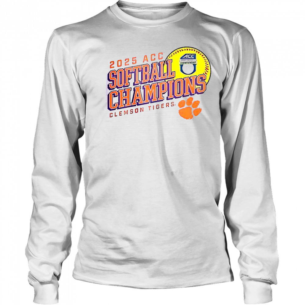Clemson Tigers Women’s 2025 ACC Softball Conference Tournament Champions Next Batter T-Shirt Long Sleeved