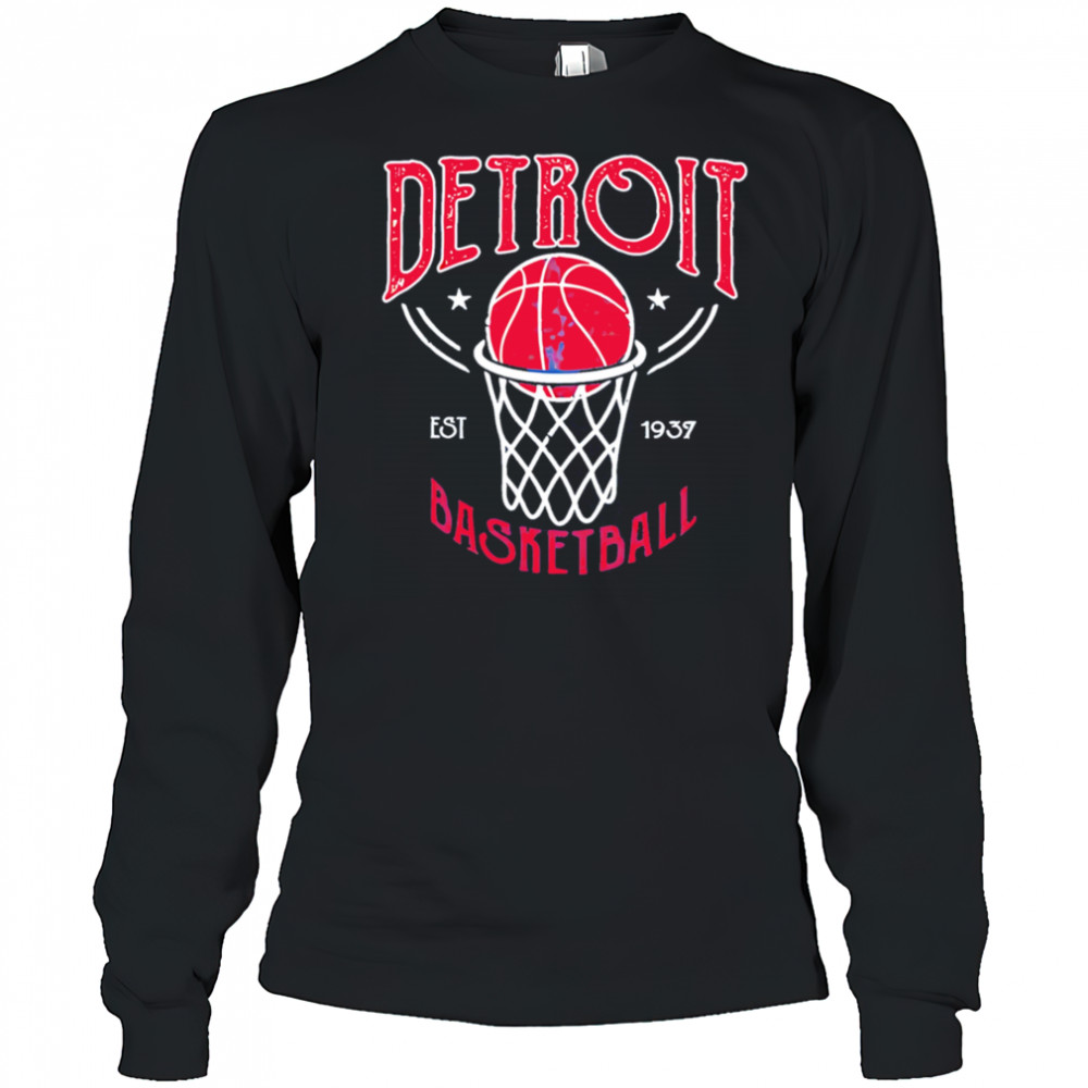 Detroit Basketball Vintage Est 1937 shirt Long Sleeved