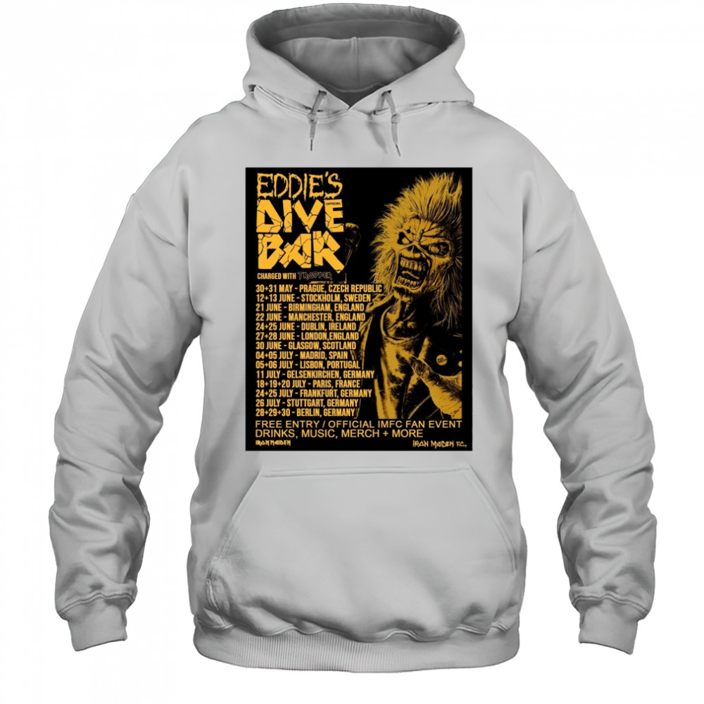Eddie’s Dive Bar 2025 30-31 May Prague Czech Republic 12-13 June Stockholm Sweden Poster t-shirt Hoodie