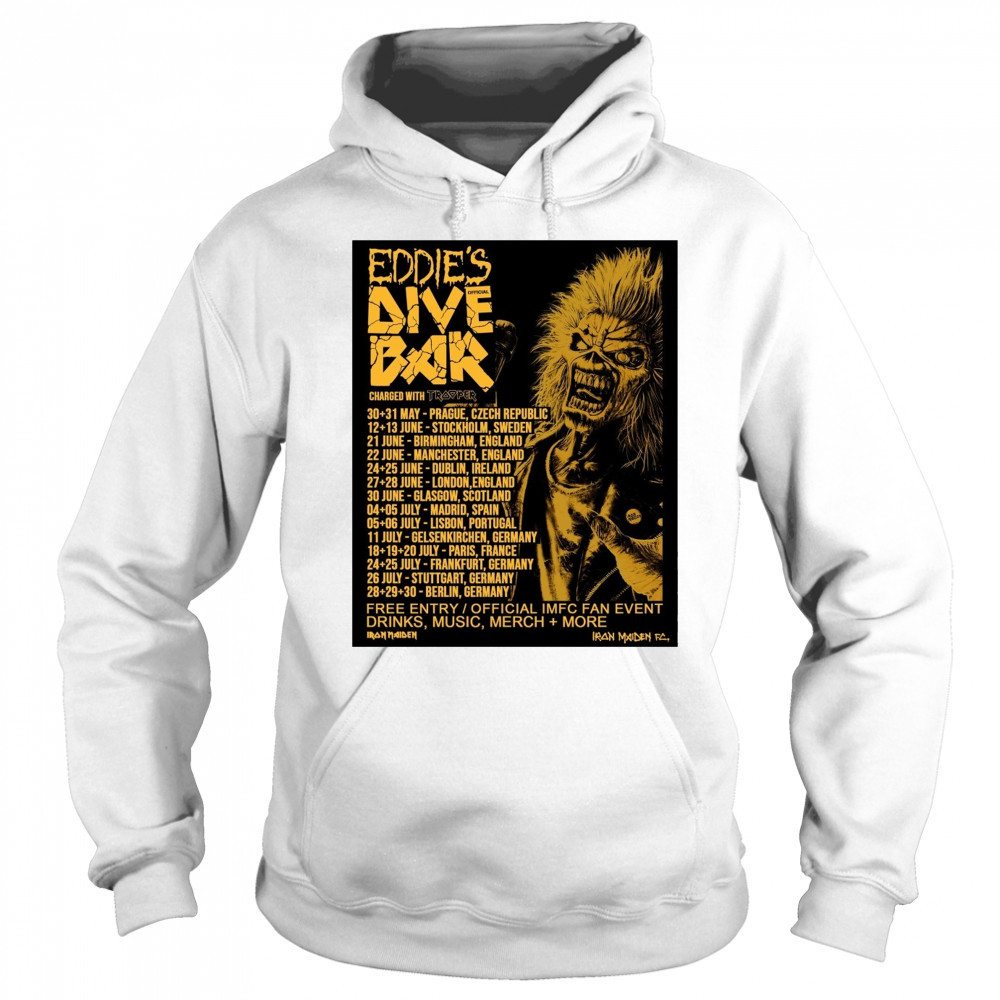 Eddie’s Dive Bar 2025 30-31 May Prague Czech Republic 12-13 June Stockholm Sweden Poster t-shirt Sweatshirt