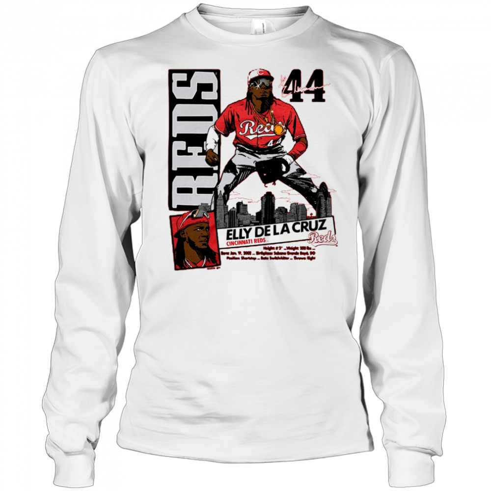 Elly De La Cruz Cincinnati Reds 2002 Sabana Grande Bayn DO Graphic Player Signature t-shirt Long Sleeved
