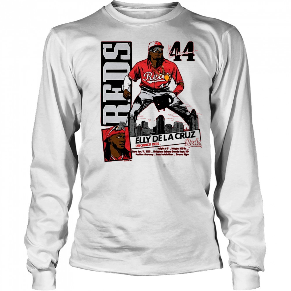Elly De La Cruz Cincinnati Reds 2002 Sabana Grande Bayn DO Graphic Player Signature t-shirt Long Sleeved