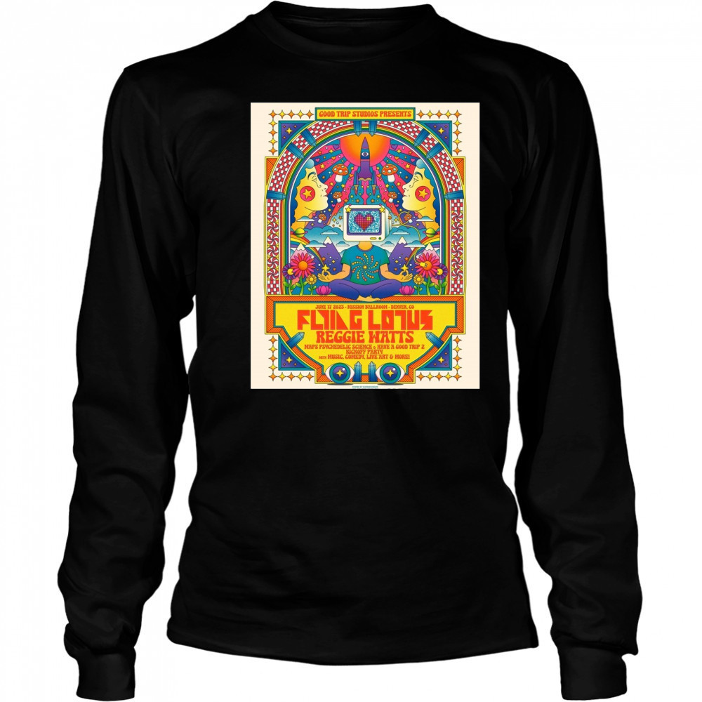 Flying Lotus And Reggie Watts Mission Ballroom Denver CO June 17 2025 Concert t-shirt Long Sleeved