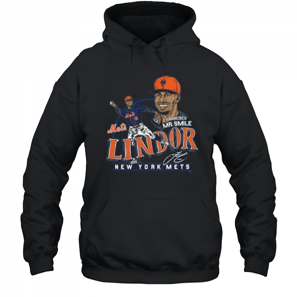 Francisco Lindor Mr. Smile New York Mets Graphic Player Signature t-shirt Hoodie