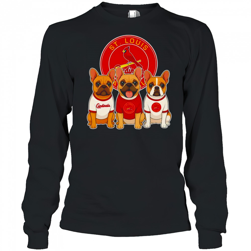 French Bulldogs St Louis Cardinals shirt Long Sleeved