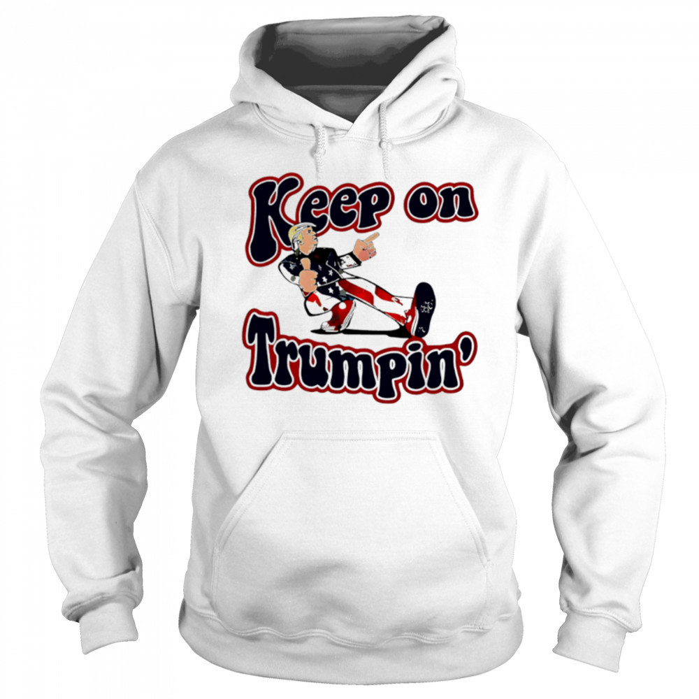 Funny Keep On Trumpin America Flag shirt Sweatshirt