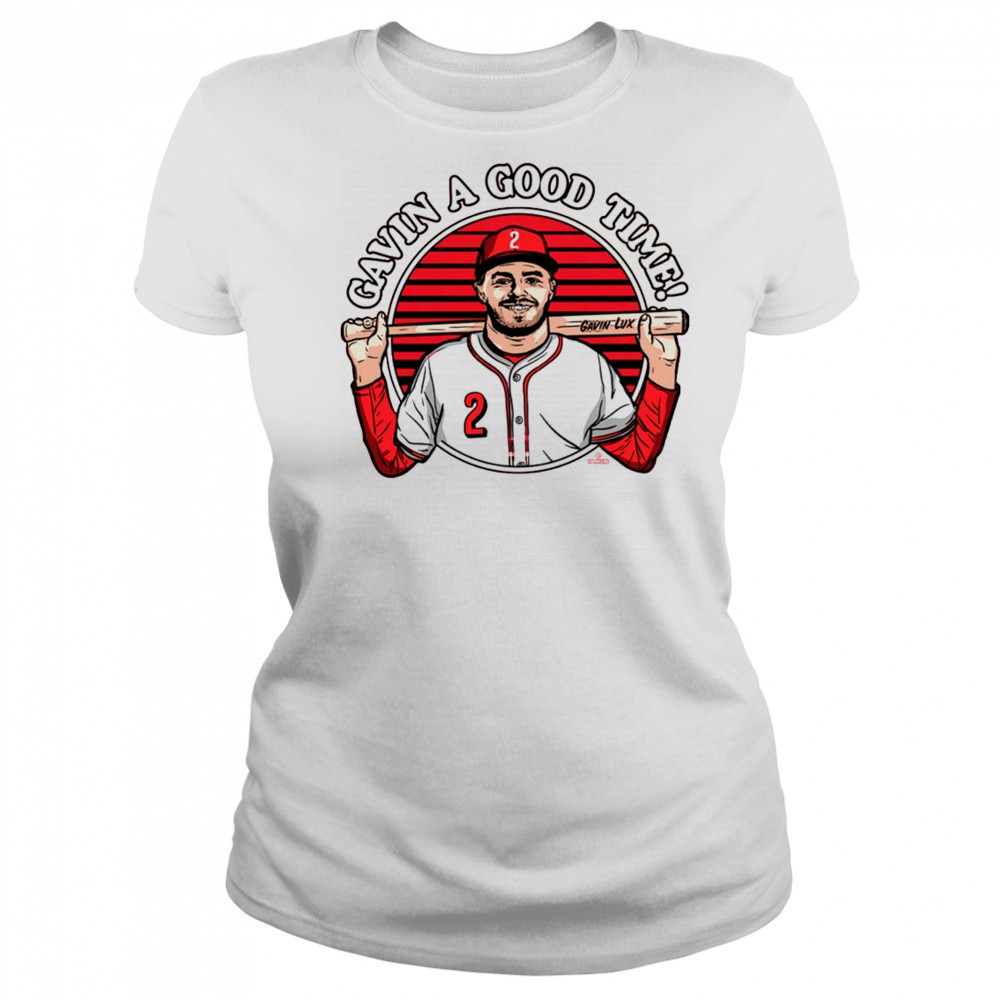 Gavin A Good Time Gavin Lux Cincinnati Reds MLB Painting t-shirt Women's T-shirt