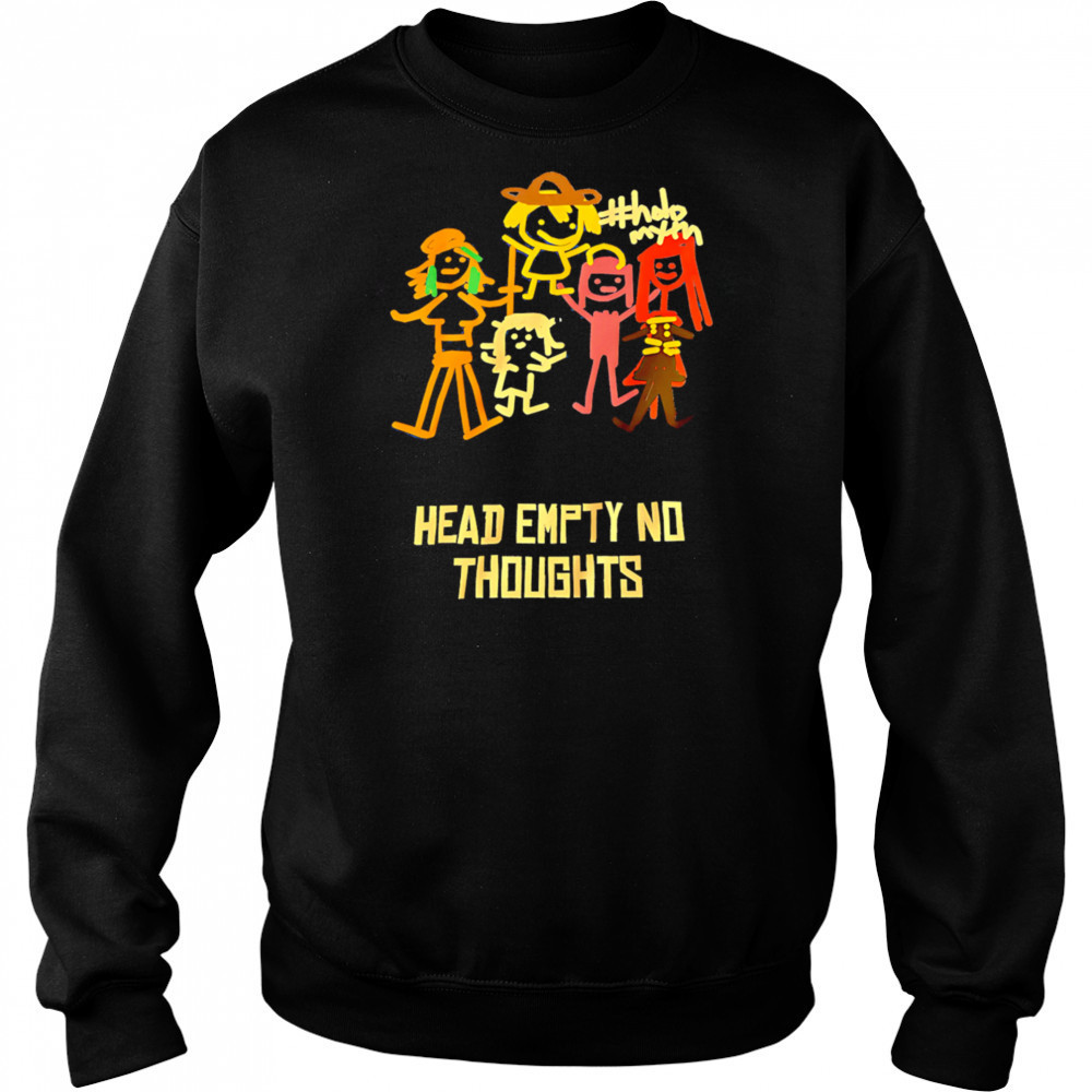 Head Empty No Thoughts cartoon shirt Hoodie