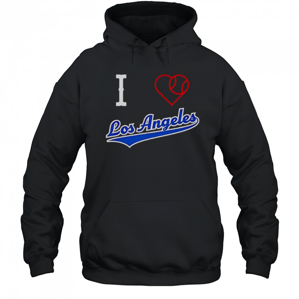 I Love Los Angeles Baseball T-Shirt Hoodie