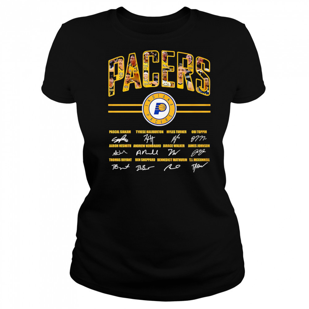 Indiana Pacers Basketball Signatures team players 2025 shirt Women's T-shirt