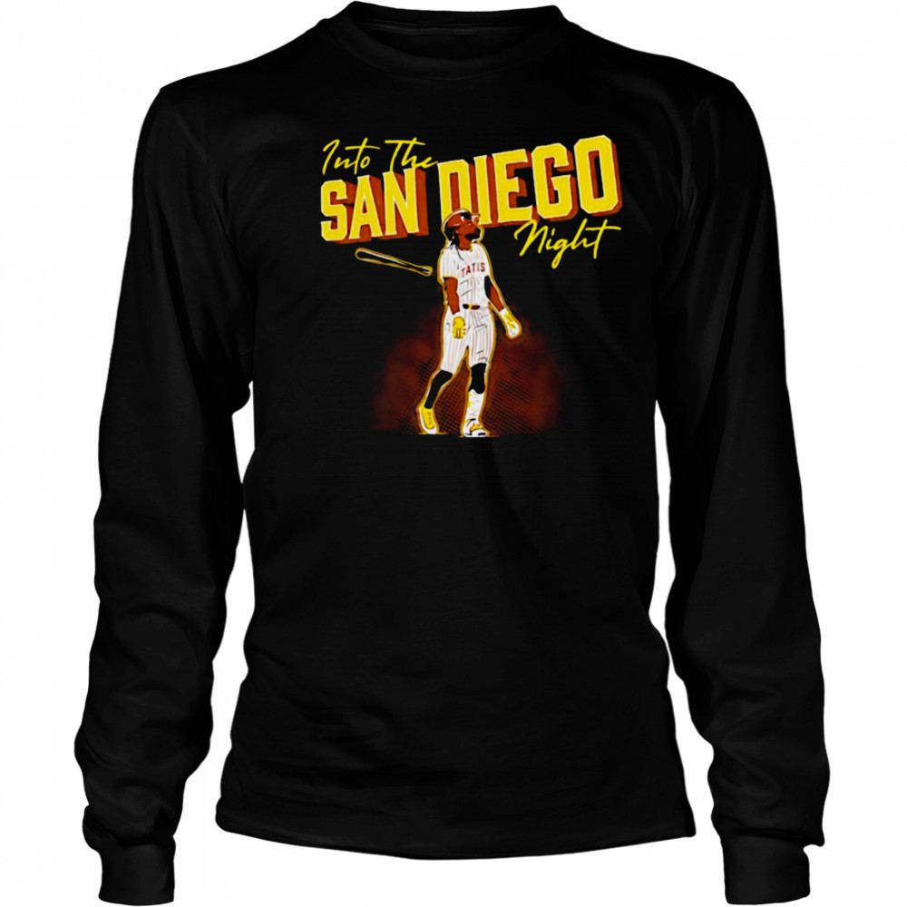 Into the San Diego Night Fernando Tatis Jr Padres baseball shirt Long Sleeved