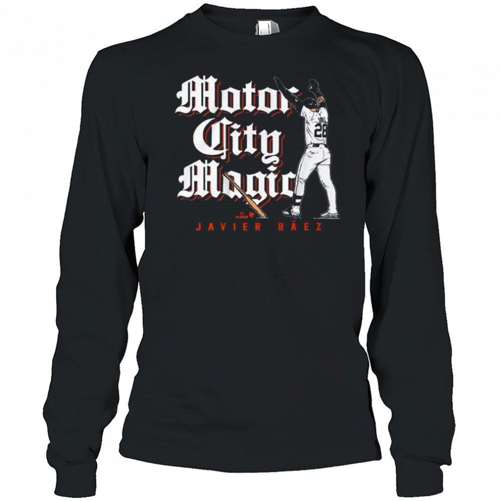 Javier Báez Motor City Magic Detroit Tigers MLB 2025 t-shirt Long Sleeved