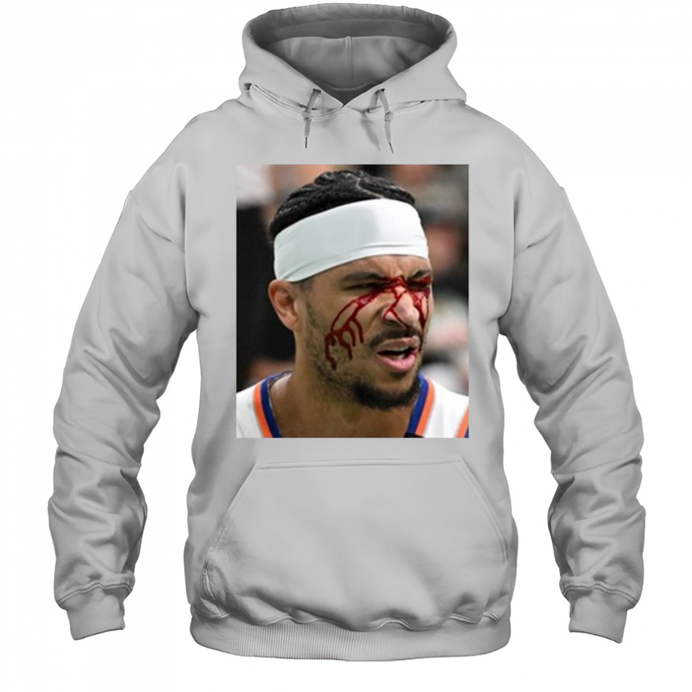Josh Hart After Getting Elbowed In The Face New York Knicks t-shirt Hoodie