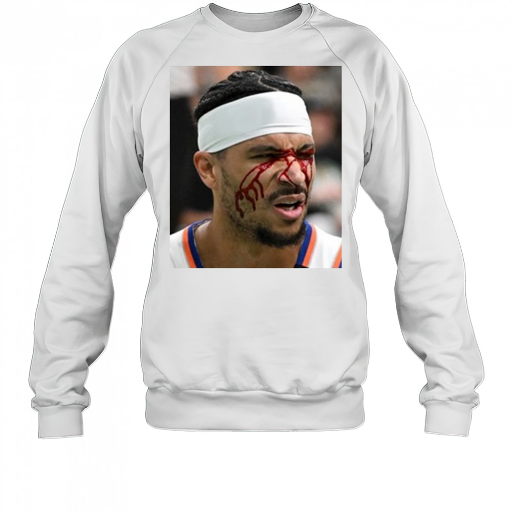 Josh Hart After Getting Elbowed In The Face New York Knicks t-shirt Sweatshirt