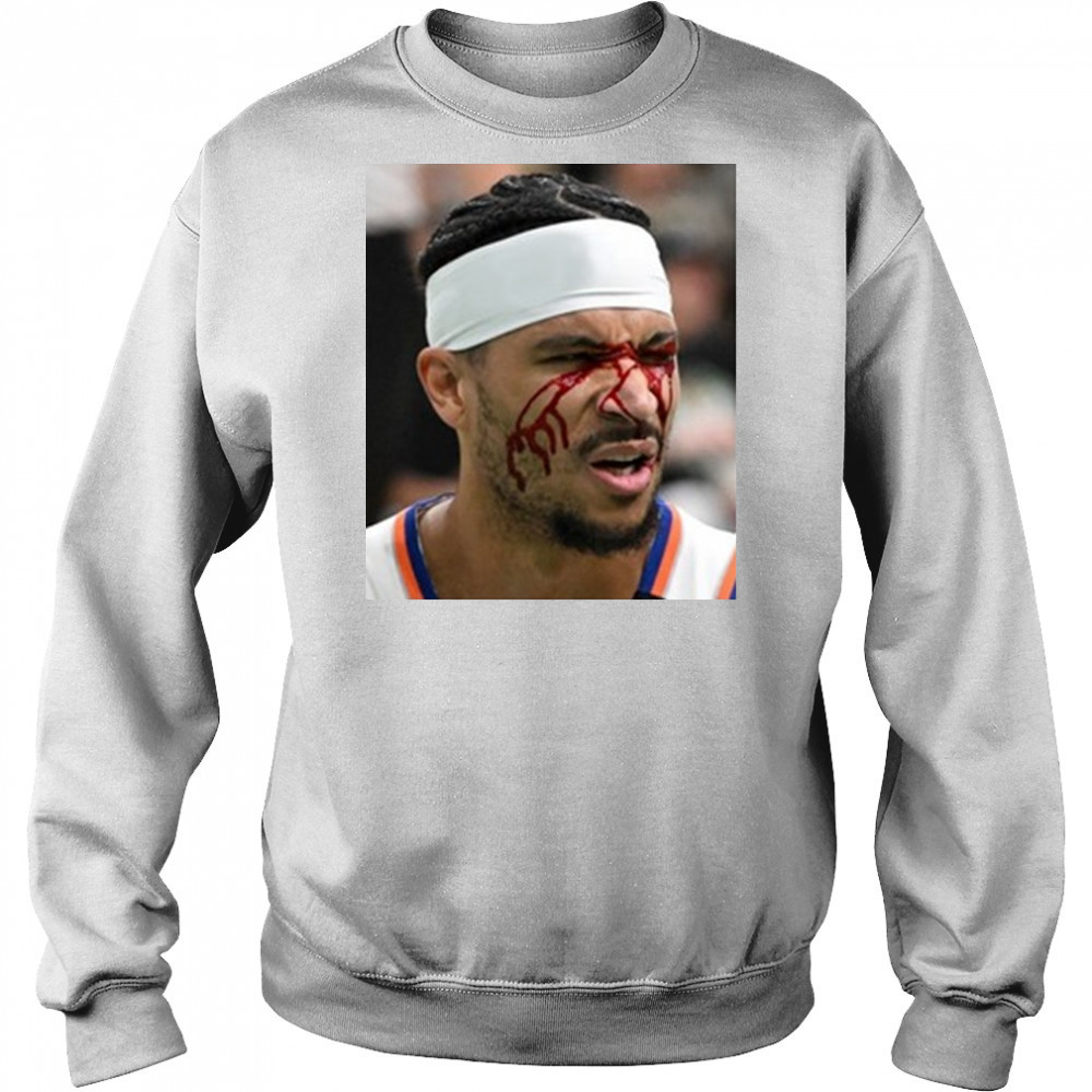 Josh Hart After Getting Elbowed In The Face New York Knicks t-shirt Hoodie