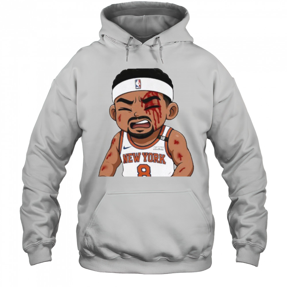 Josh Hart Knicks left bloodied after taking elbow to the face Celtics chibi shirt Hoodie
