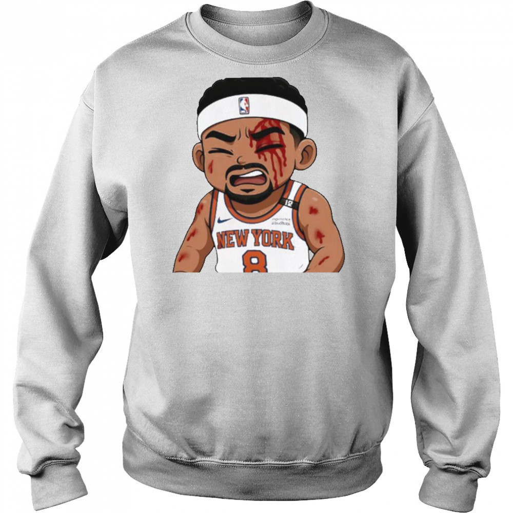 Josh Hart Knicks left bloodied after taking elbow to the face Celtics chibi shirt Hoodie
