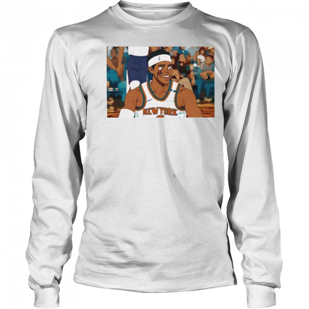 Josh Hart New York Knicks Takes Elbow From Kornet anime shirt Long Sleeved