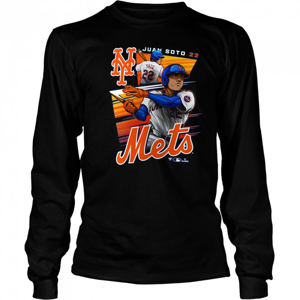 Juan Soto 22 New York Mets MLB Anime Player t-shirt Long Sleeved